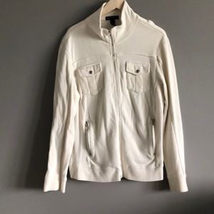 INC large Cream Zipper Down